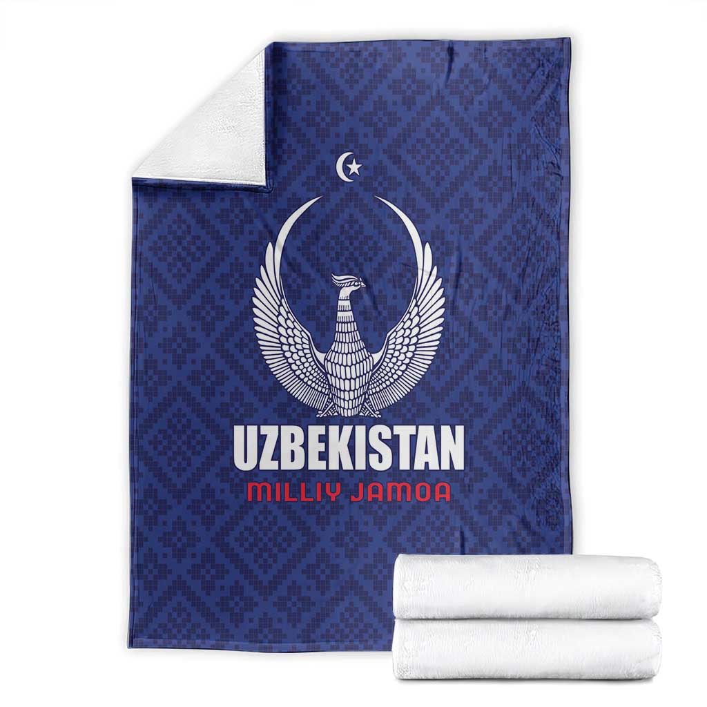 Football Uzbekistan Blanket Milliy Jamoa Blue Version - Wonder Print Shop