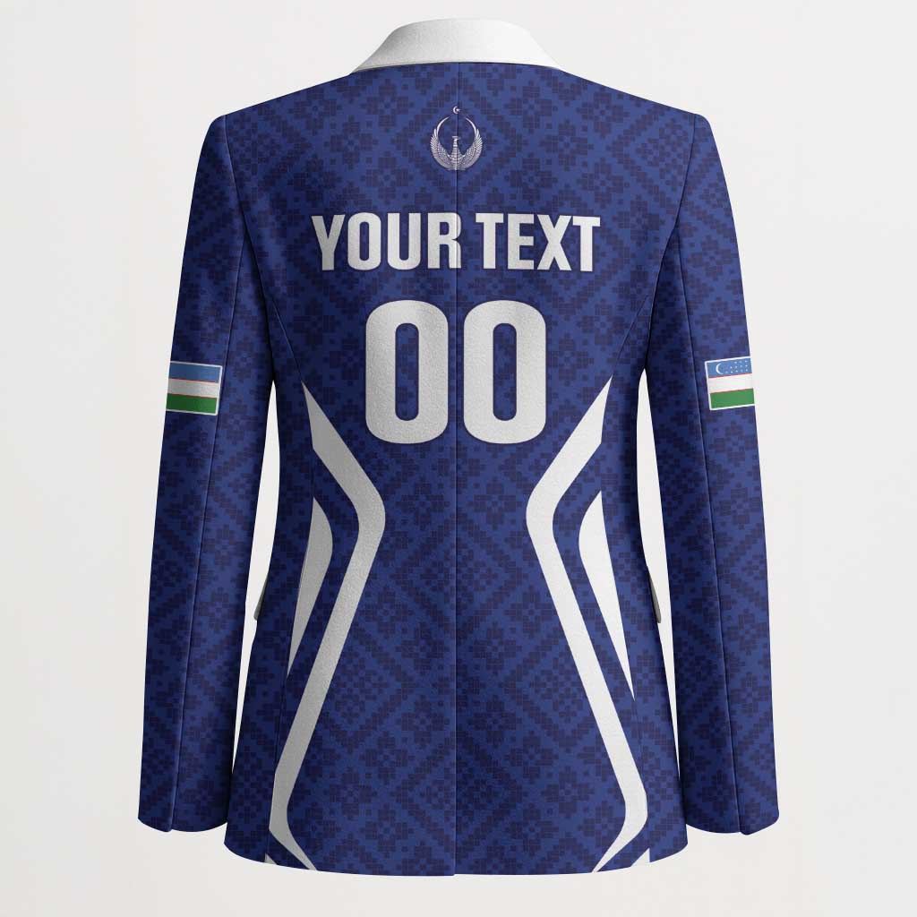 Custom Football Uzbekistan Blazer Milliy Jamoa Blue Version - Wonder Print Shop
