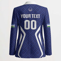 Custom Football Uzbekistan Blazer Milliy Jamoa Blue Version - Wonder Print Shop