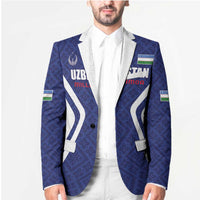 Custom Football Uzbekistan Blazer Milliy Jamoa Blue Version - Wonder Print Shop