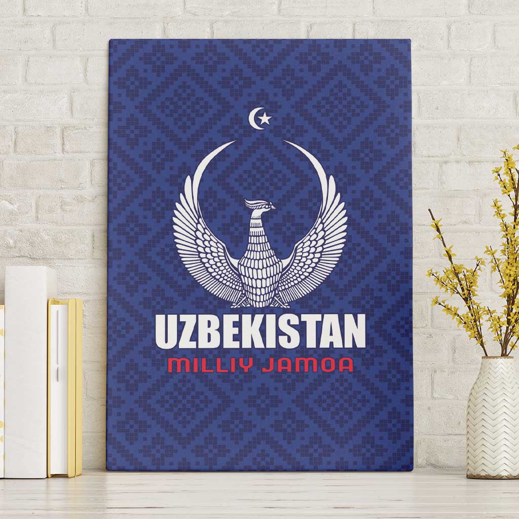 Football Uzbekistan Canvas Wall Art Milliy Jamoa Blue Version - Wonder Print Shop