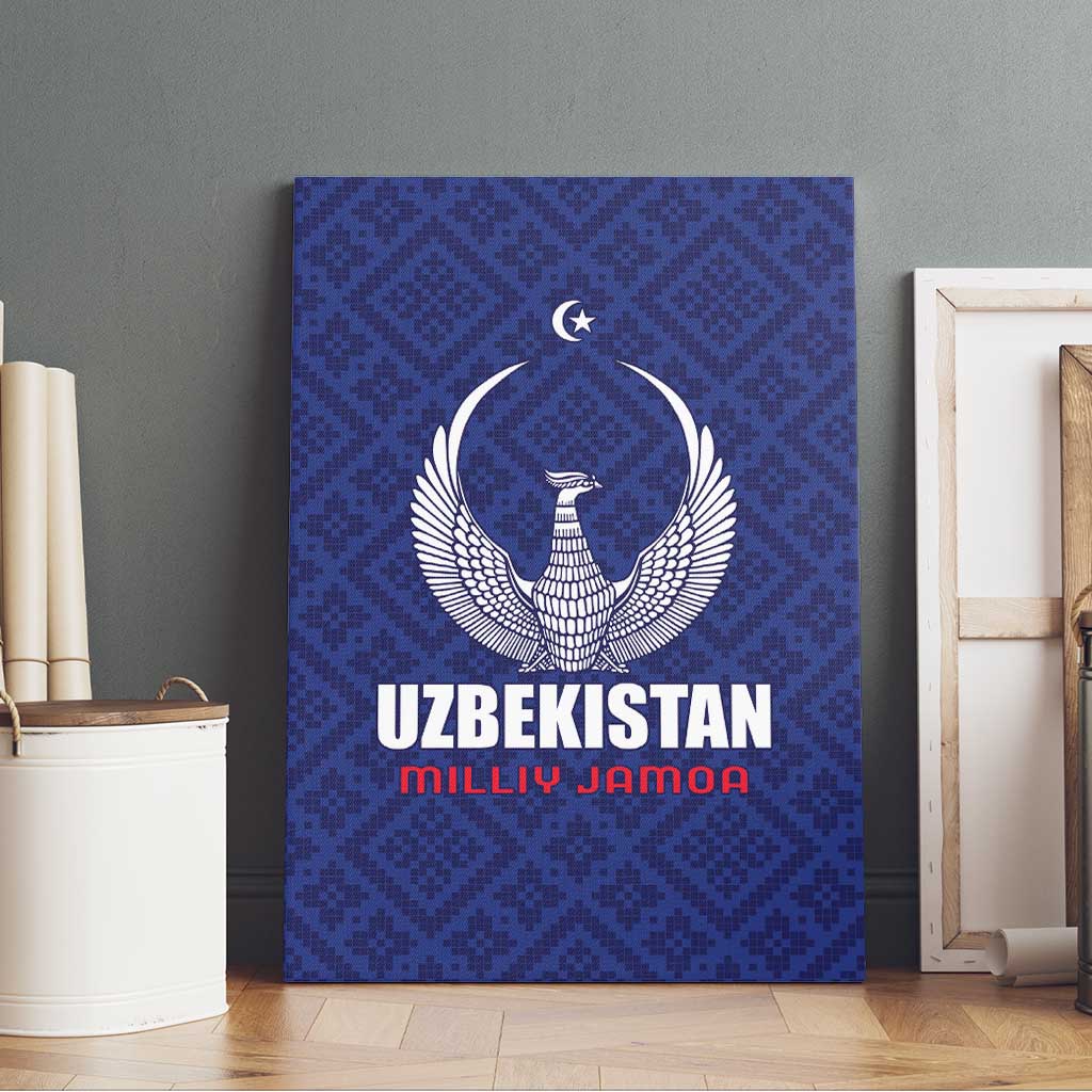 Football Uzbekistan Canvas Wall Art Milliy Jamoa Blue Version - Wonder Print Shop