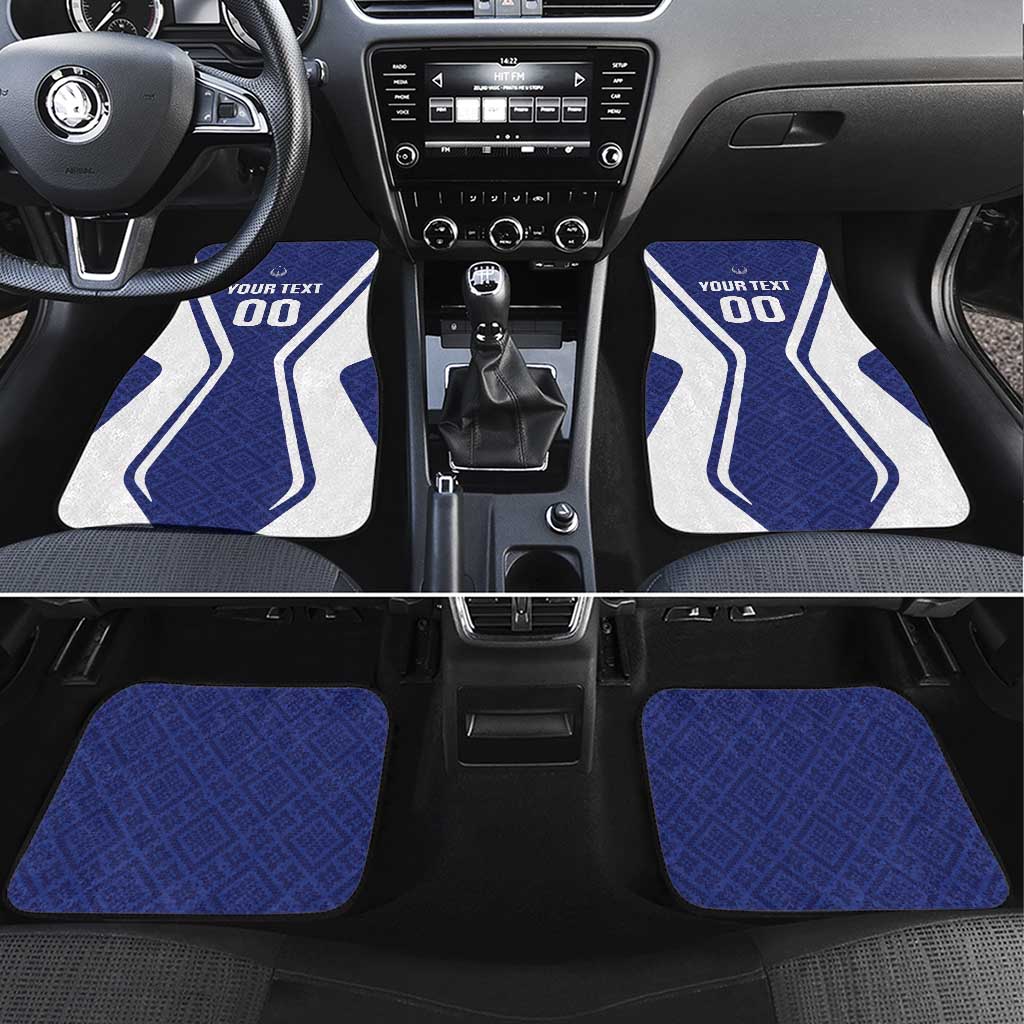 Custom Football Uzbekistan Car Mats Milliy Jamoa Blue Version - Wonder Print Shop