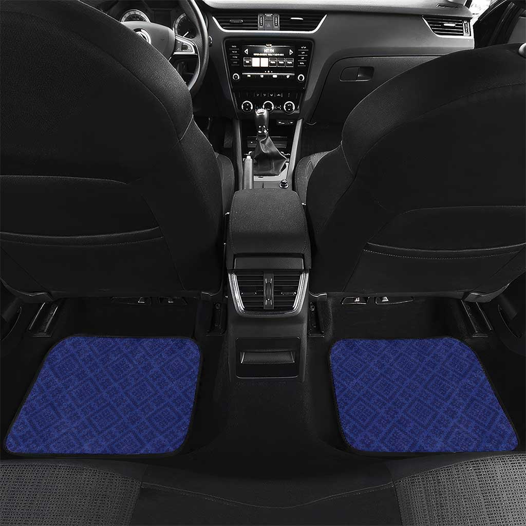 Custom Football Uzbekistan Car Mats Milliy Jamoa Blue Version - Wonder Print Shop