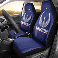 Football Uzbekistan Car Seat Cover Milliy Jamoa Blue Version - Wonder Print Shop