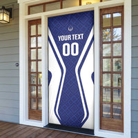 Custom Football Uzbekistan Door Cover Milliy Jamoa Blue Version - Wonder Print Shop