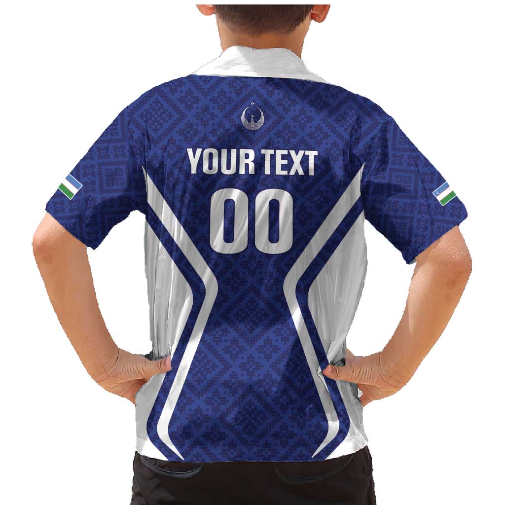 Custom Football Uzbekistan Family Matching Mermaid Dress and Hawaiian Shirt Milliy Jamoa Blue Version - Wonder Print Shop