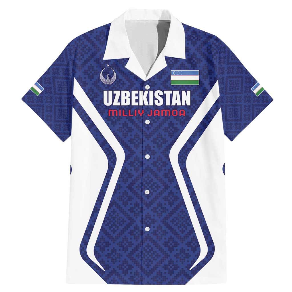 Custom Football Uzbekistan Family Matching Mermaid Dress and Hawaiian Shirt Milliy Jamoa Blue Version - Wonder Print Shop