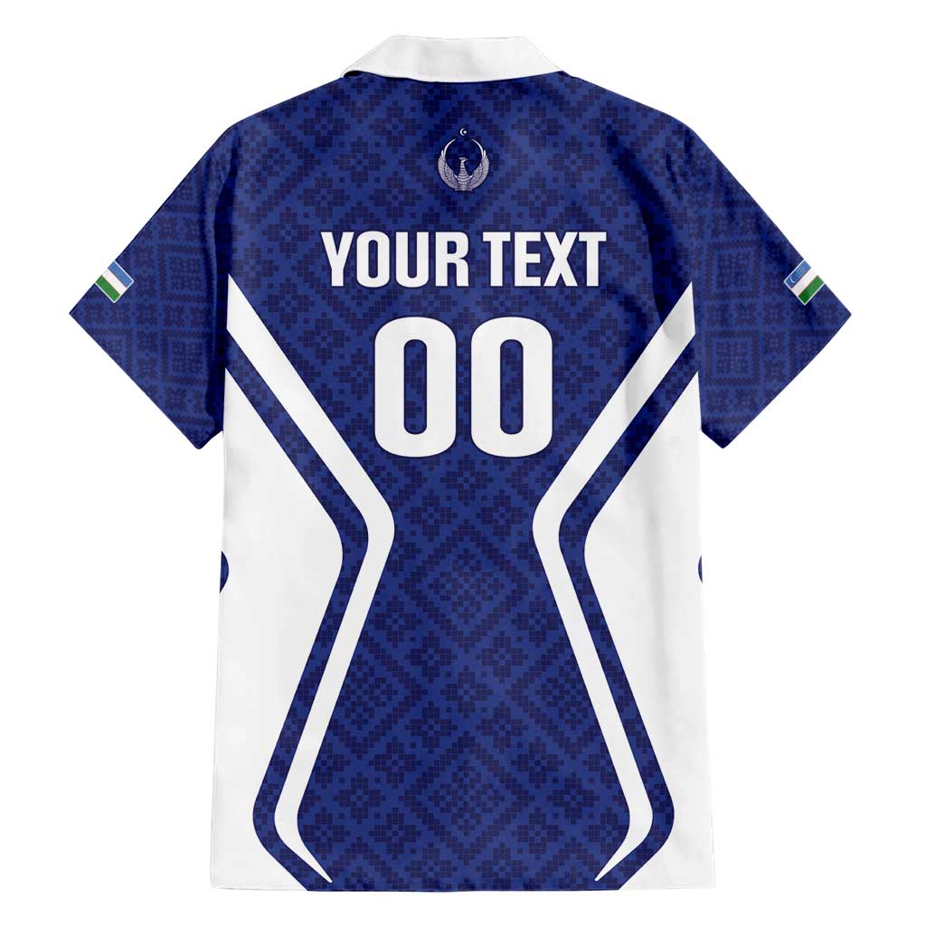 Custom Football Uzbekistan Family Matching Tank Maxi Dress and Hawaiian Shirt Milliy Jamoa Blue Version - Wonder Print Shop