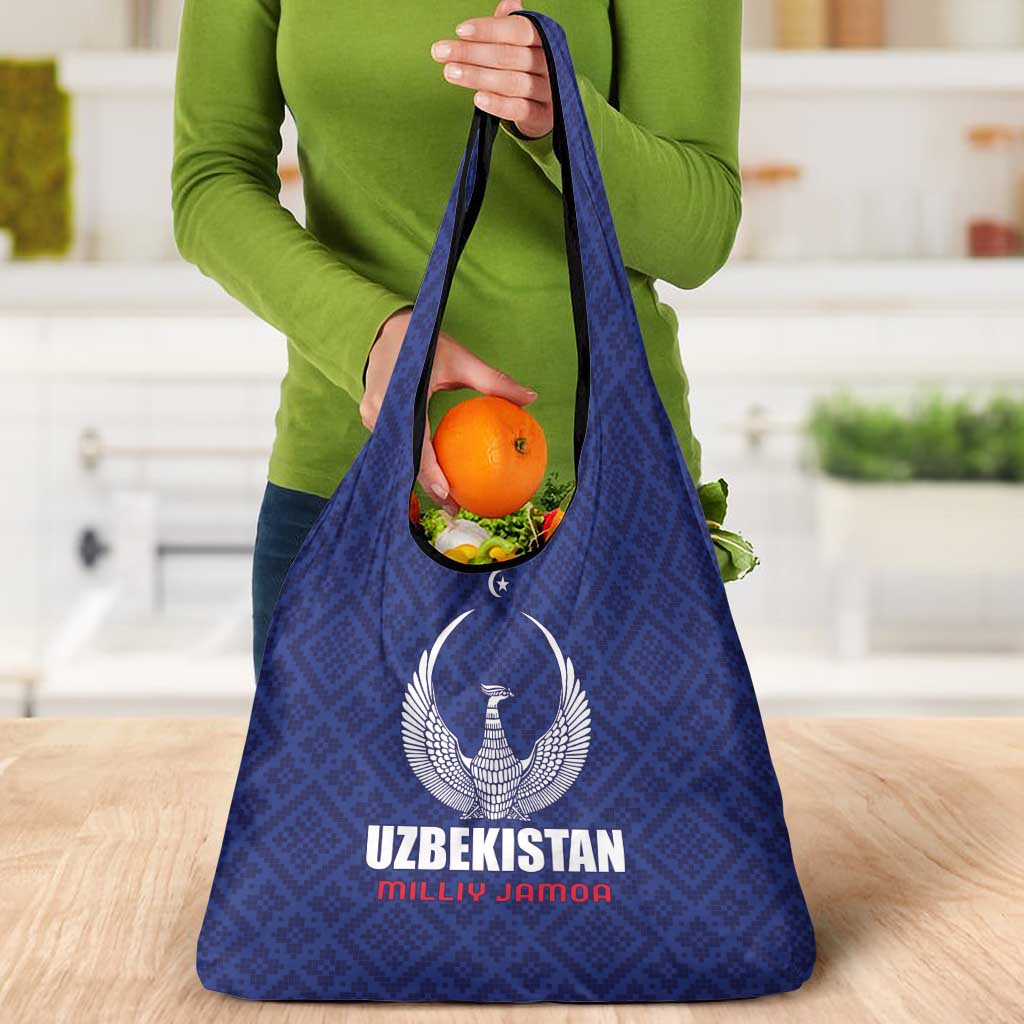 Football Uzbekistan Grocery Bag Milliy Jamoa Blue Version - Wonder Print Shop