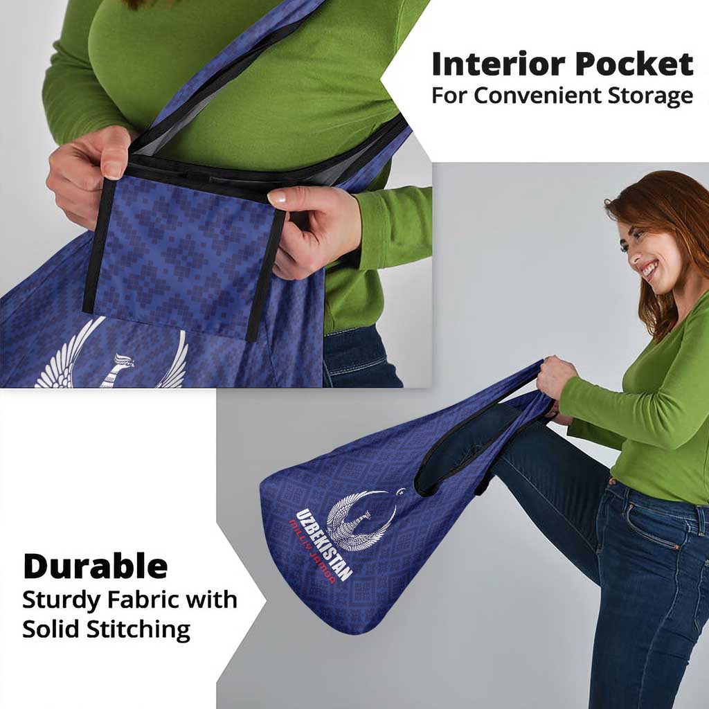 Football Uzbekistan Grocery Bag Milliy Jamoa Blue Version - Wonder Print Shop