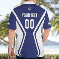 Custom Football Uzbekistan Hawaiian Shirt Milliy Jamoa Blue Version - Wonder Print Shop