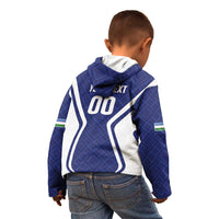 Custom Football Uzbekistan Kid Hoodie Milliy Jamoa Blue Version - Wonder Print Shop