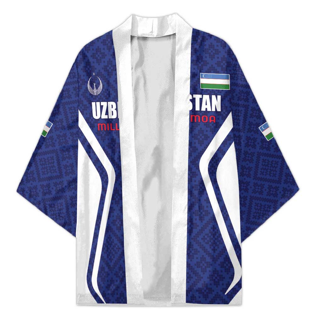Custom Football Uzbekistan Kimono Milliy Jamoa Blue Version - Wonder Print Shop