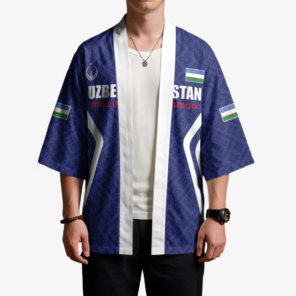 Custom Football Uzbekistan Kimono Milliy Jamoa Blue Version - Wonder Print Shop