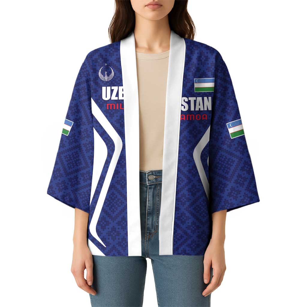 Custom Football Uzbekistan Kimono Milliy Jamoa Blue Version - Wonder Print Shop