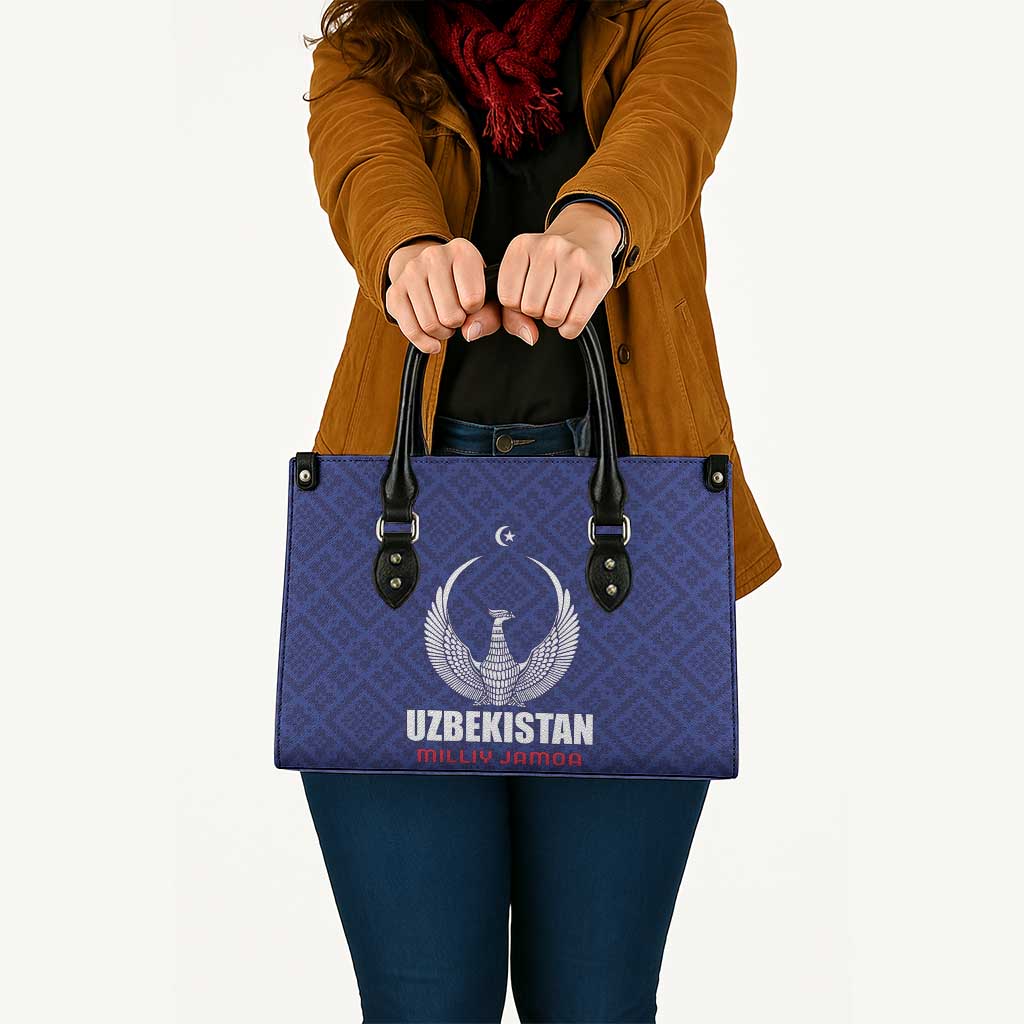 Football Uzbekistan Leather Bag Milliy Jamoa Blue Version - Wonder Print Shop