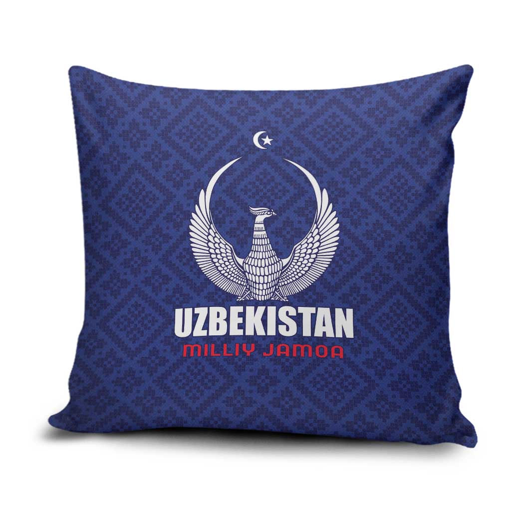 Football Uzbekistan Pillow Cover Milliy Jamoa Blue Version - Wonder Print Shop