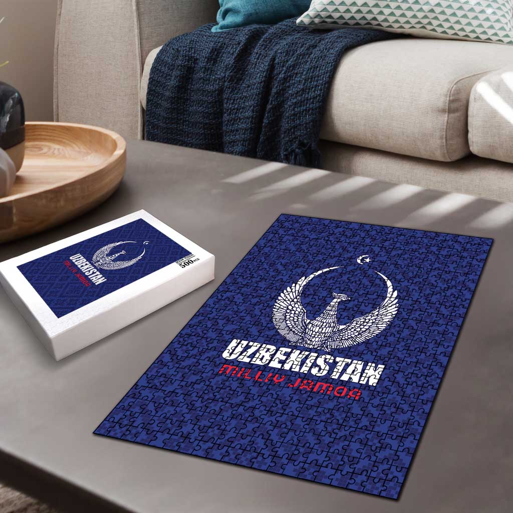 Football Uzbekistan Puzzle Milliy Jamoa Blue Version - Wonder Print Shop