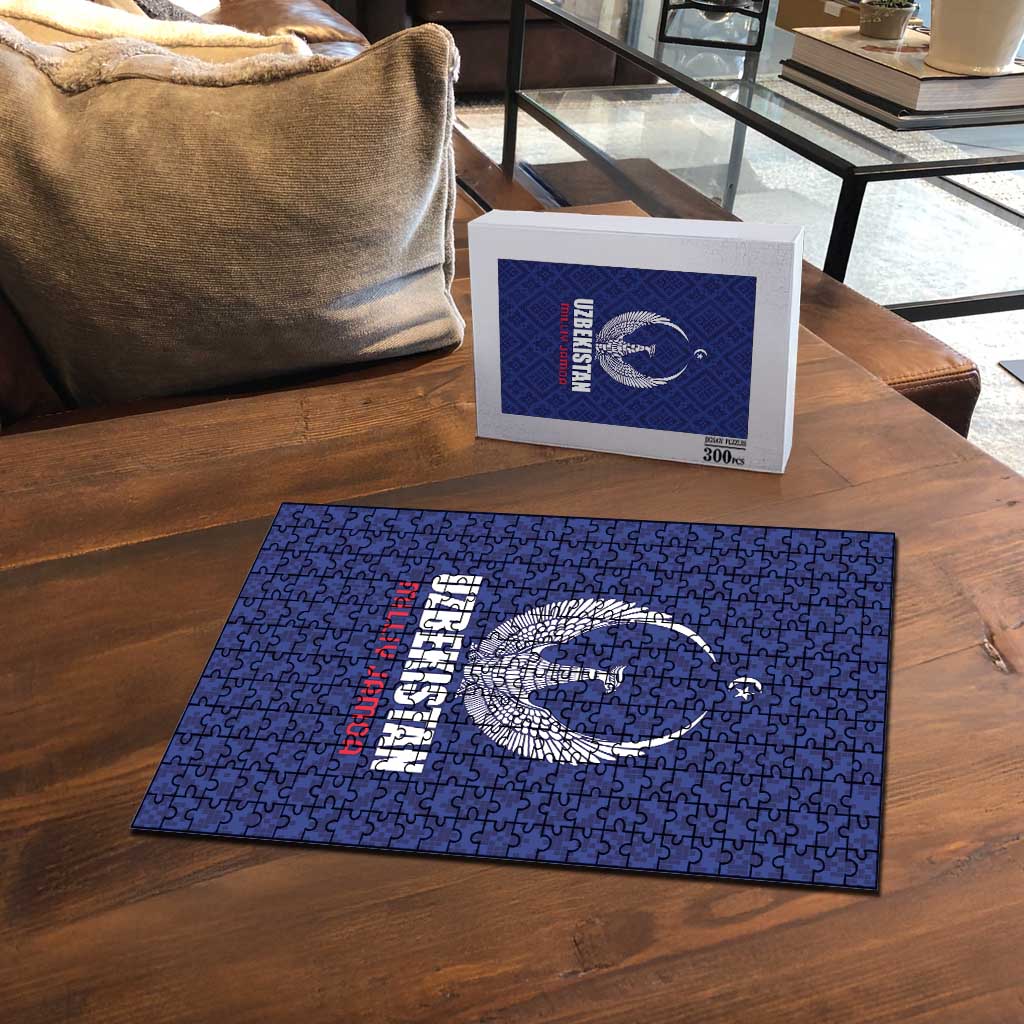 Football Uzbekistan Puzzle Milliy Jamoa Blue Version - Wonder Print Shop