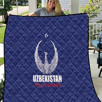 Football Uzbekistan Quilt Milliy Jamoa Blue Version - Wonder Print Shop