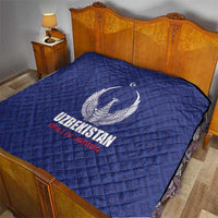 Football Uzbekistan Quilt Milliy Jamoa Blue Version - Wonder Print Shop