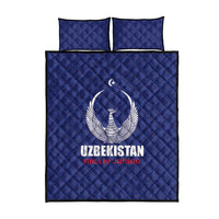 Football Uzbekistan Quilt Bed Set Milliy Jamoa Blue Version - Wonder Print Shop