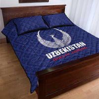 Football Uzbekistan Quilt Bed Set Milliy Jamoa Blue Version - Wonder Print Shop