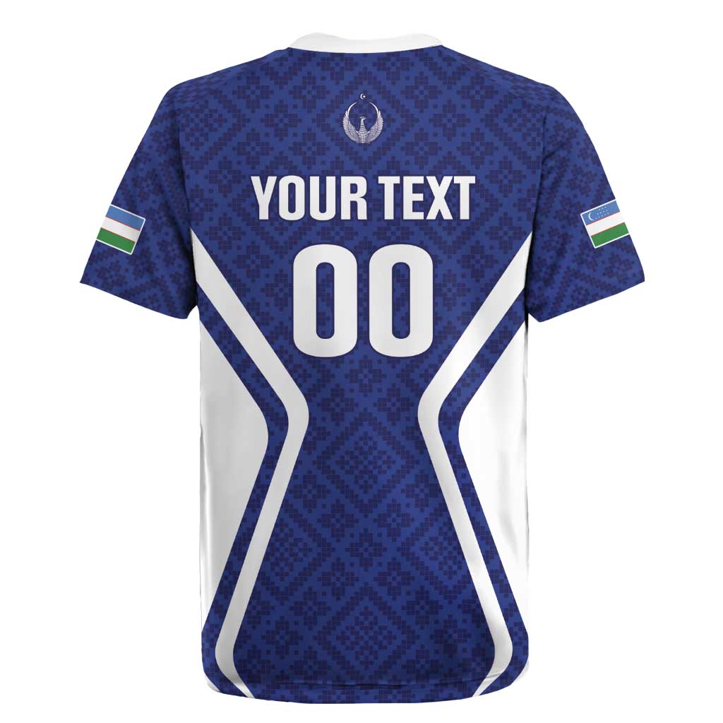 Custom Football Uzbekistan Rugby Jersey Milliy Jamoa Blue Version - Wonder Print Shop