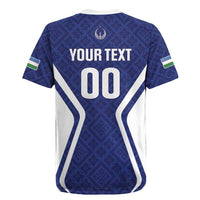 Custom Football Uzbekistan Rugby Jersey Milliy Jamoa Blue Version - Wonder Print Shop