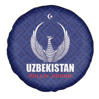 Football Uzbekistan Spare Tire Cover Milliy Jamoa Blue Version - Wonder Print Shop