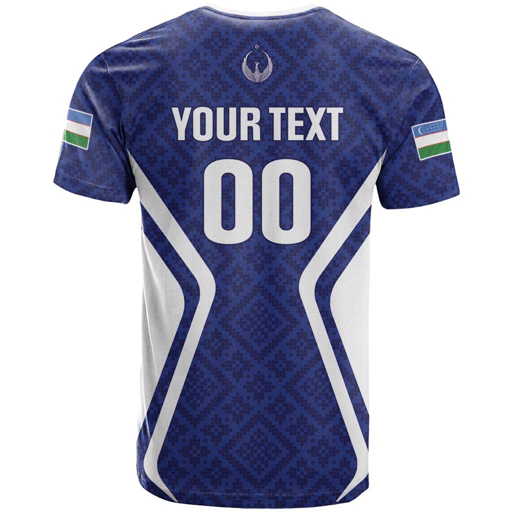 Custom Football Uzbekistan T Shirt Milliy Jamoa Blue Version - Wonder Print Shop