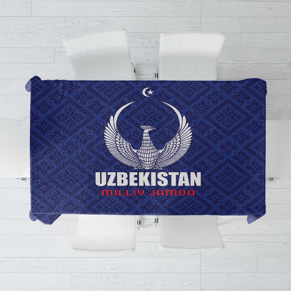 Football Uzbekistan Tablecloth Milliy Jamoa Blue Version - Wonder Print Shop