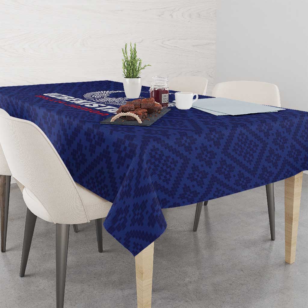 Football Uzbekistan Tablecloth Milliy Jamoa Blue Version - Wonder Print Shop
