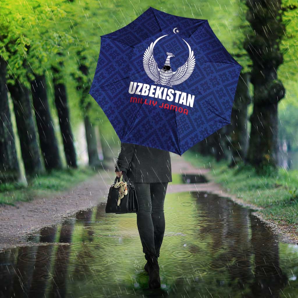 Football Uzbekistan Umbrella Milliy Jamoa Blue Version - Wonder Print Shop