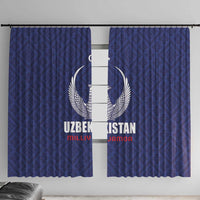 Football Uzbekistan Window Curtain Milliy Jamoa Blue Version - Wonder Print Shop