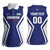 Custom Football Uzbekistan Women Sleeveless Polo Shirt Milliy Jamoa Blue Version - Wonder Print Shop