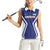 Custom Football Uzbekistan Women Sleeveless Polo Shirt Milliy Jamoa Blue Version - Wonder Print Shop
