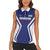 Custom Football Uzbekistan Women Sleeveless Polo Shirt Milliy Jamoa Blue Version - Wonder Print Shop