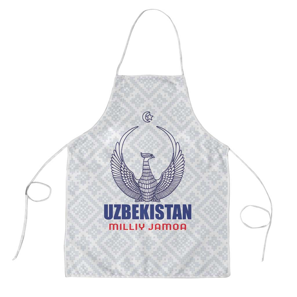 Football Uzbekistan Apron Milliy Jamoa White Version - Wonder Print Shop