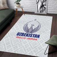 Football Uzbekistan Area Rug Milliy Jamoa White Version - Wonder Print Shop