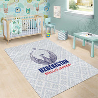 Football Uzbekistan Area Rug Milliy Jamoa White Version - Wonder Print Shop