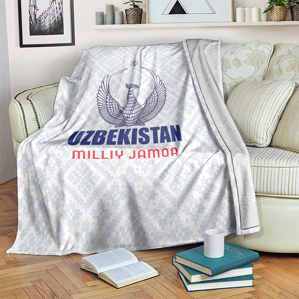 Football Uzbekistan Blanket Milliy Jamoa White Version - Wonder Print Shop