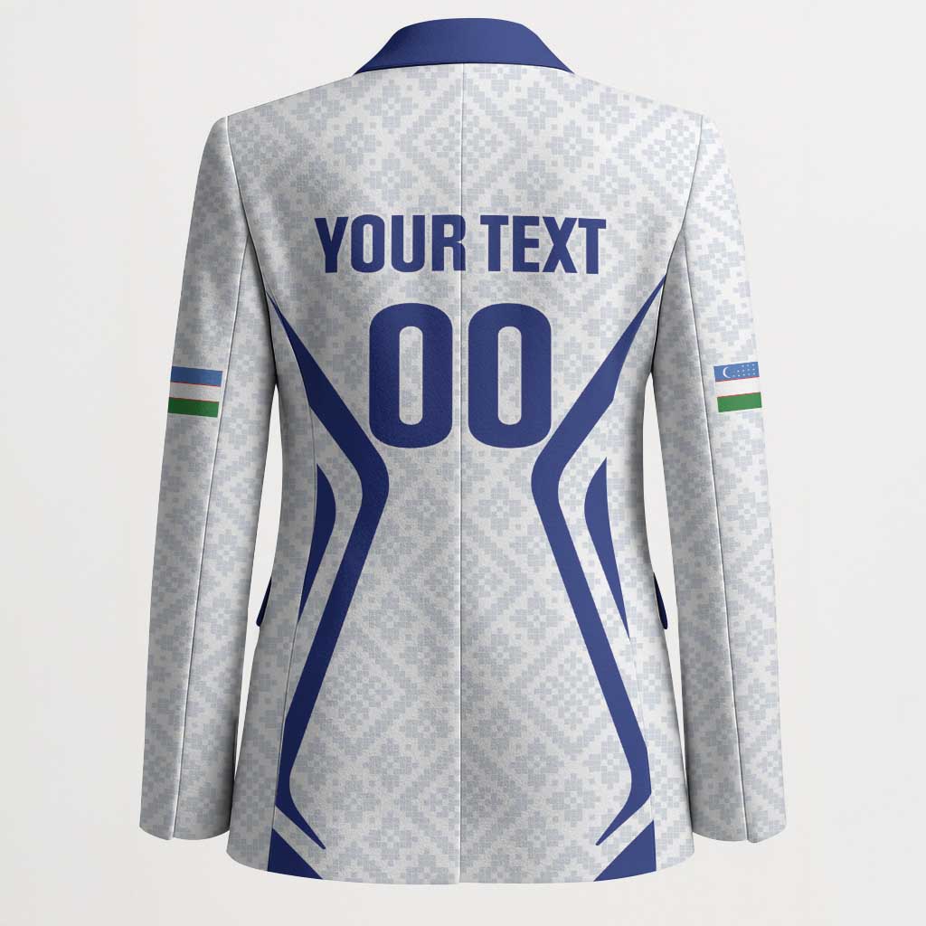 Custom Football Uzbekistan Blazer Milliy Jamoa White Version - Wonder Print Shop