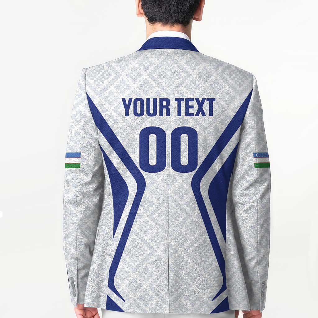 Custom Football Uzbekistan Blazer Milliy Jamoa White Version - Wonder Print Shop