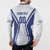 Custom Football Uzbekistan Button Sweatshirt Milliy Jamoa White Version - Wonder Print Shop