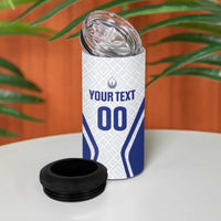 Custom Football Uzbekistan 4 in 1 Can Cooler Tumbler Milliy Jamoa White Version - Wonder Print Shop