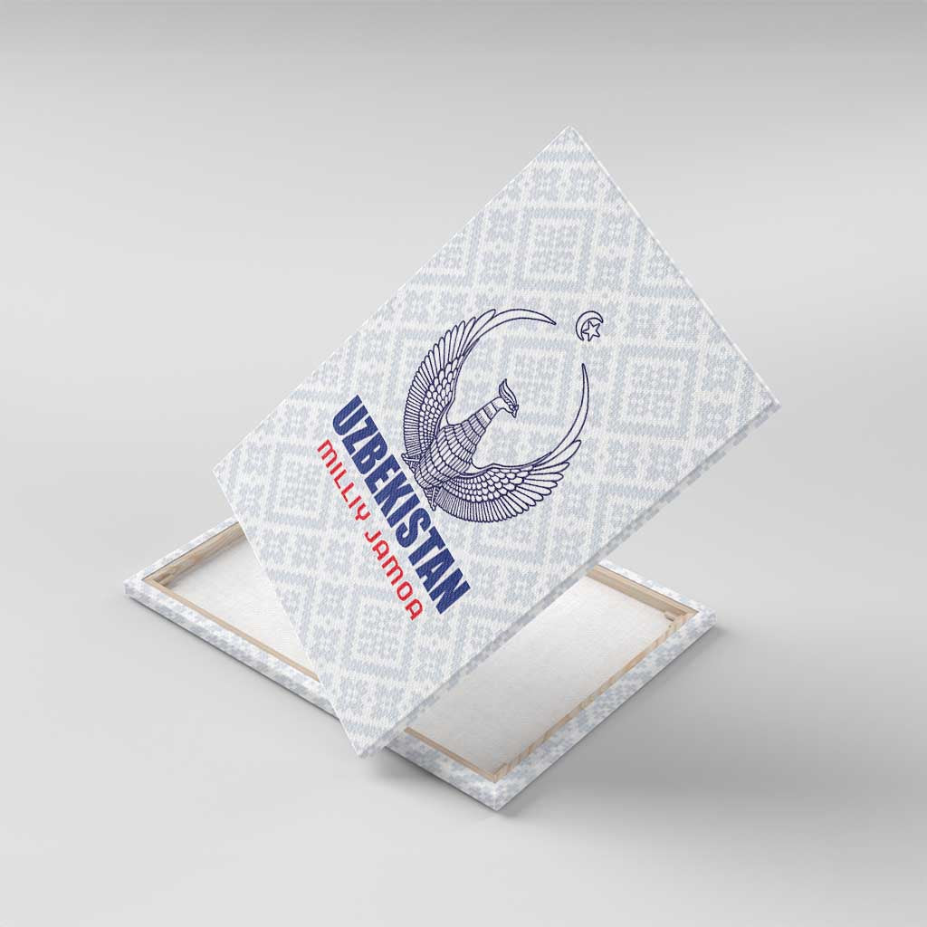 Football Uzbekistan Canvas Wall Art Milliy Jamoa White Version - Wonder Print Shop