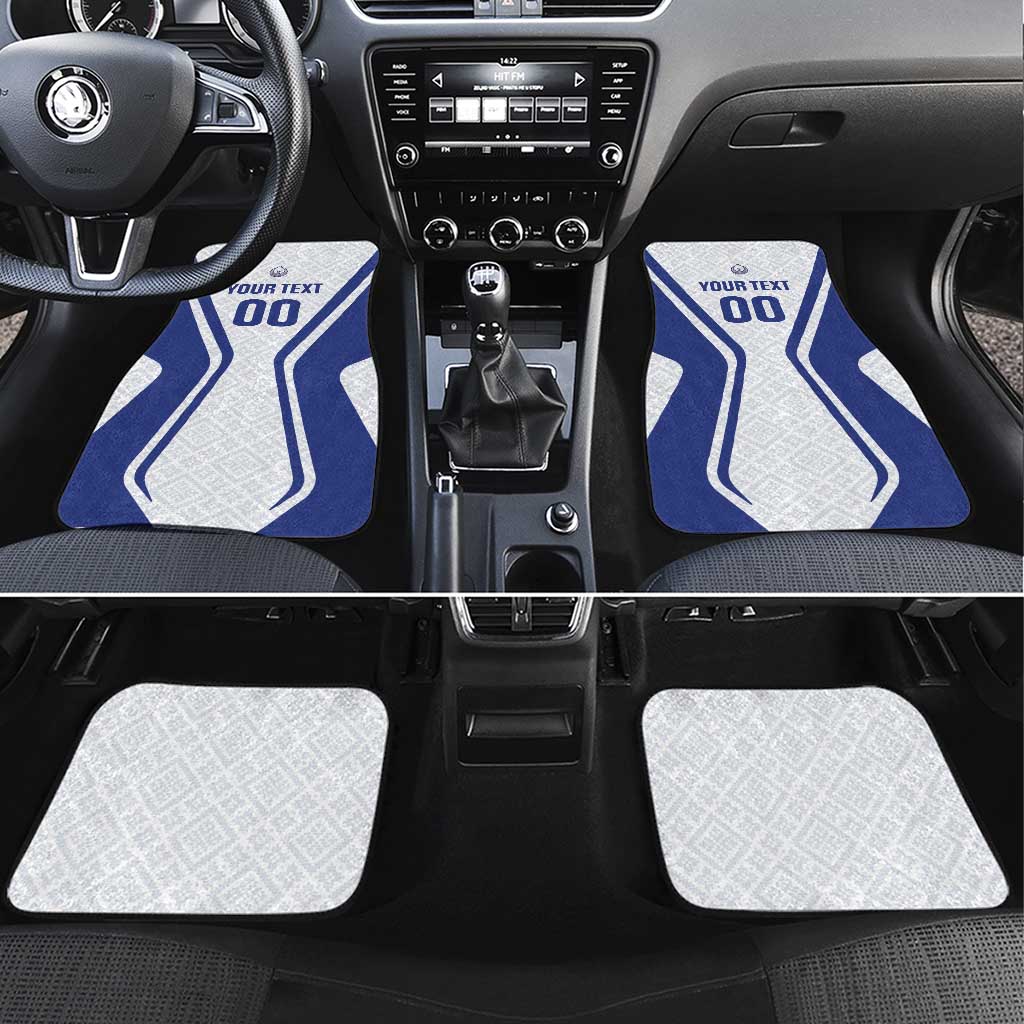 Custom Football Uzbekistan Car Mats Milliy Jamoa White Version - Wonder Print Shop