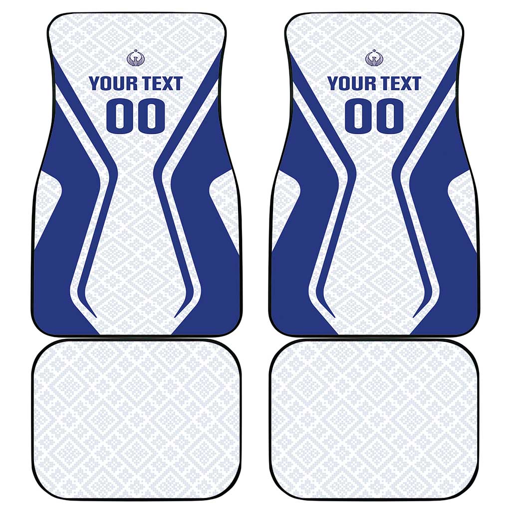 Custom Football Uzbekistan Car Mats Milliy Jamoa White Version - Wonder Print Shop